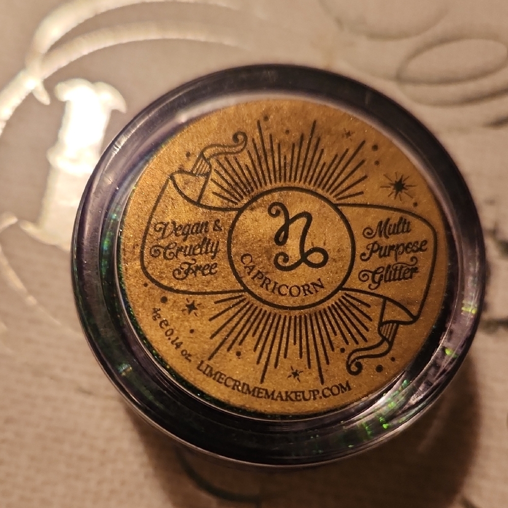 Lime Crime Zodiac All Purpose Glitter in CAPRICORN deep Green Rare Discontinued - Picture 2 of 5